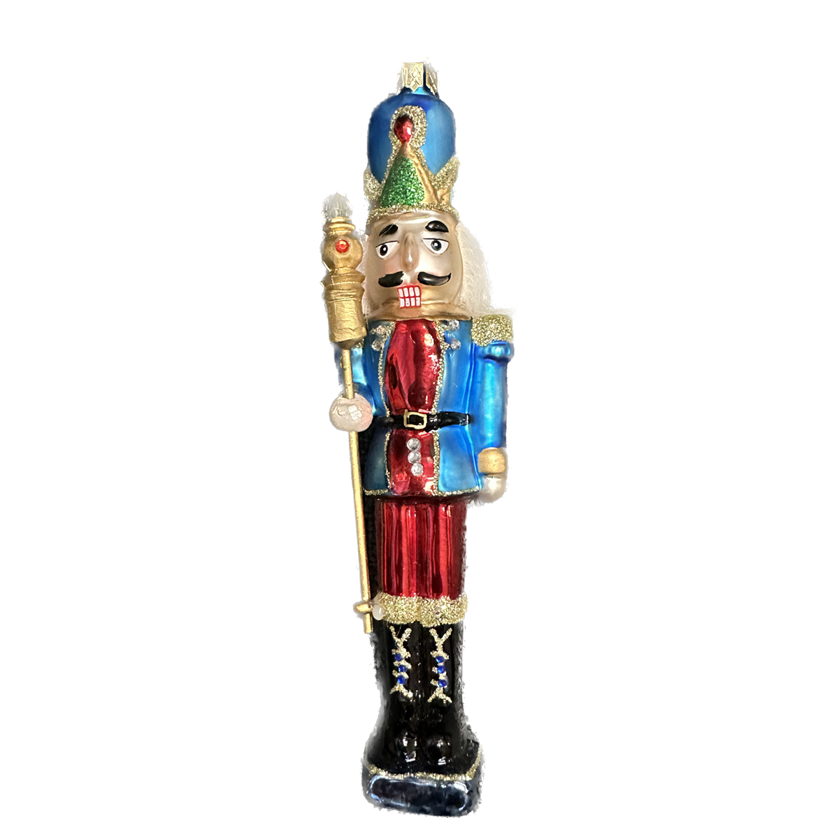 Glass Nutcracker Ornament-Assorted Colors, sold separately