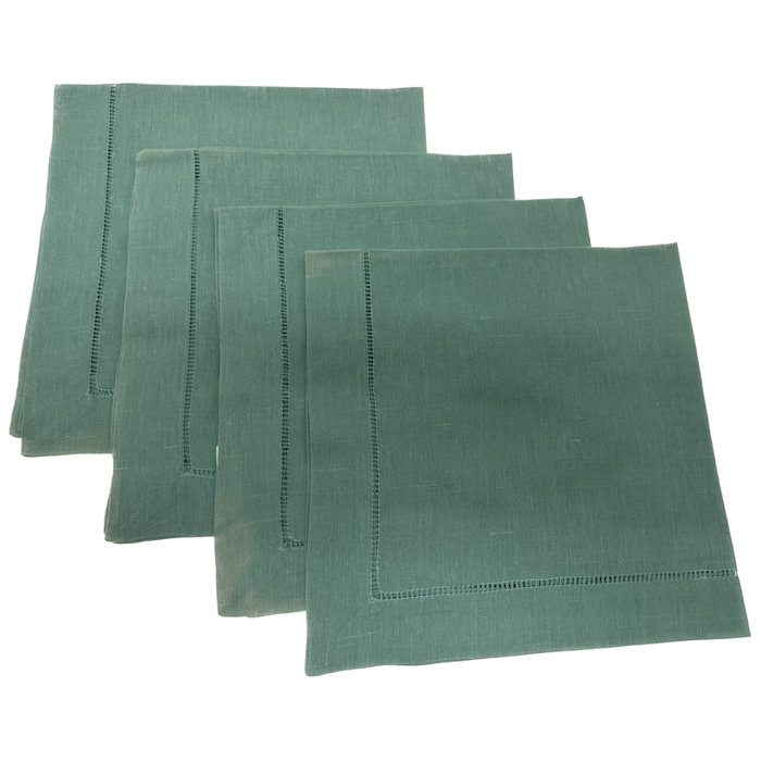 Hemstitched Linen Napkin, Blue