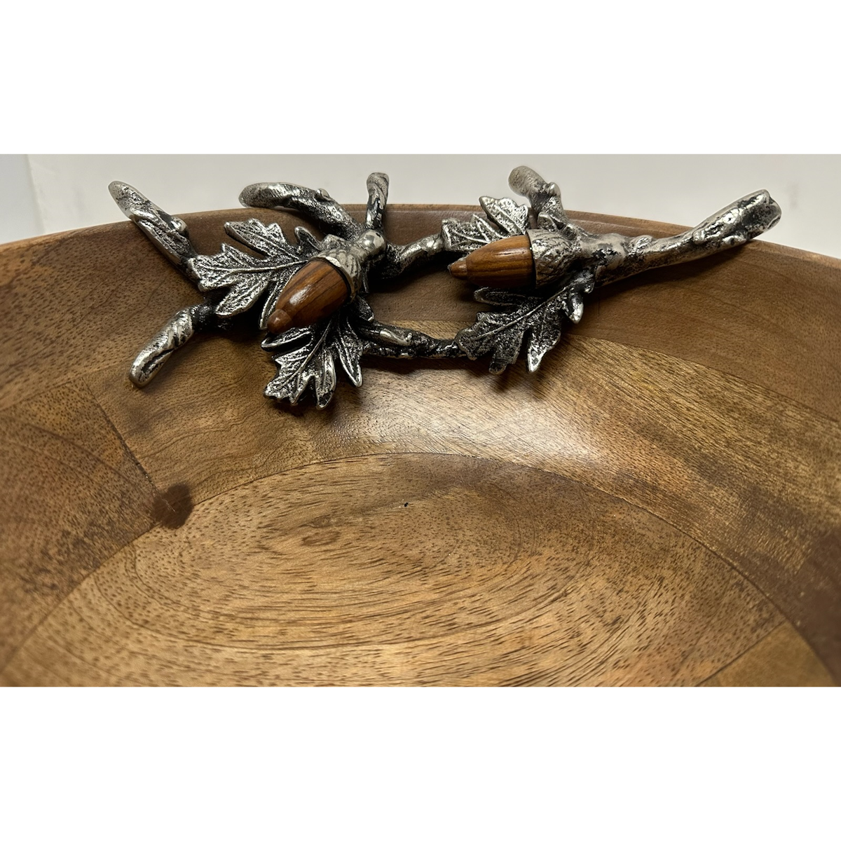 Wood Acorn Salad Bowl