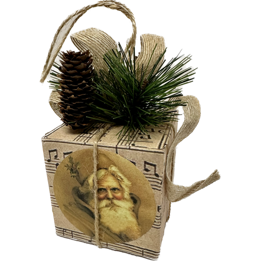 Musical Paper Gift Box Ornament