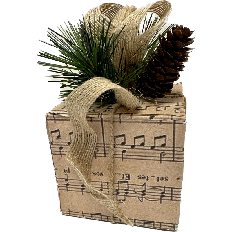 Musical Paper Gift Box Ornament