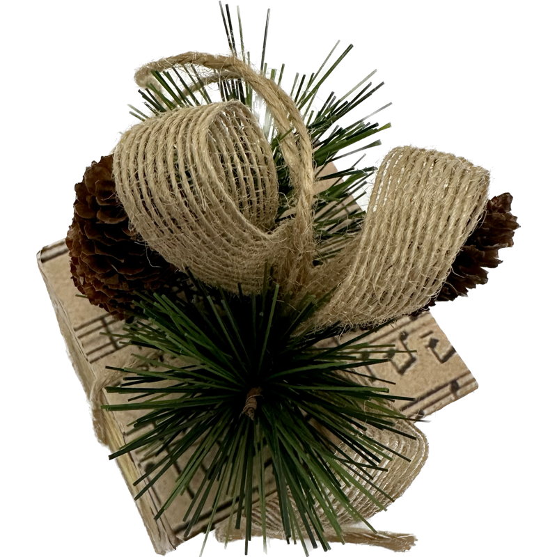 Musical Paper Gift Box Ornament