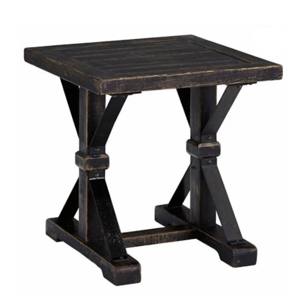 Distressed Black Beckendorf End Table