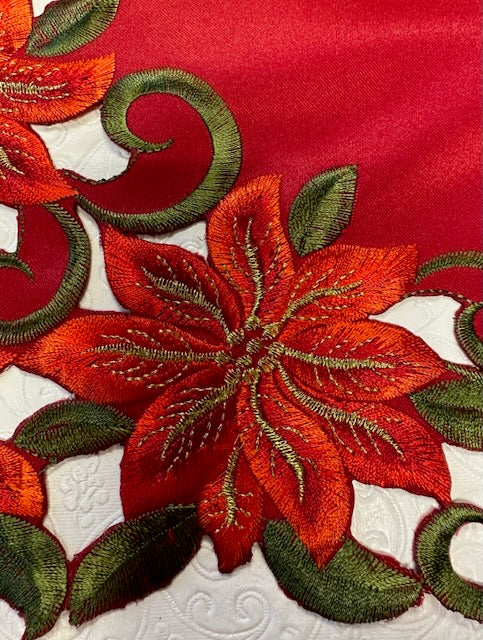 Poinsettia Cutout Table Runner