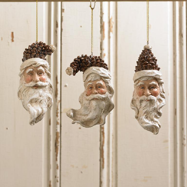 Pinecone Santa Head Ornament