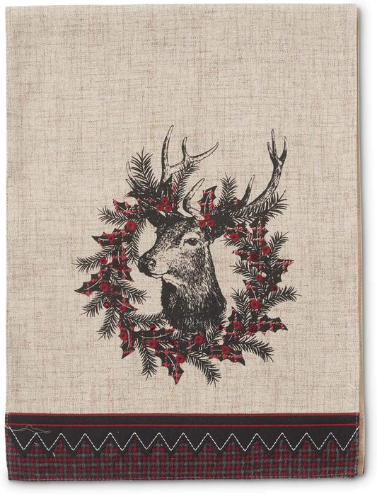 Reindeer Wreath/Pinecone Table Runner