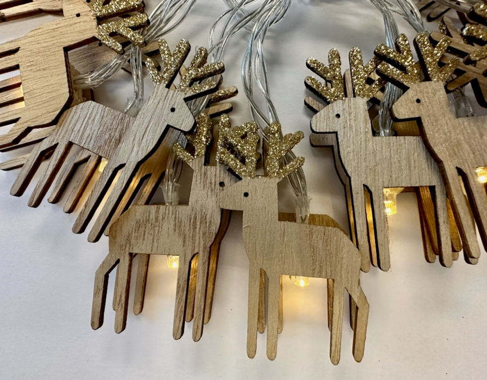 Wood Deer LED Light String