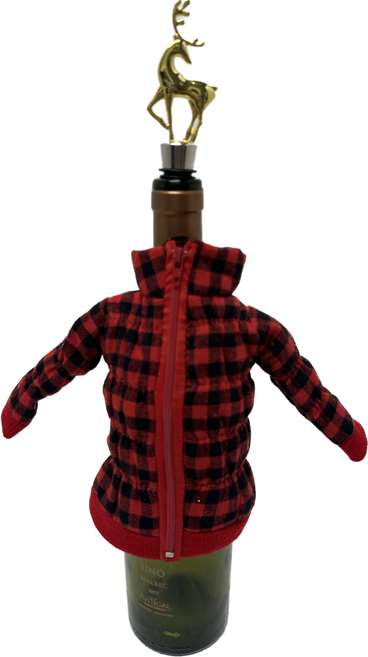 Buffalo Plaid Wine Bottle Cover