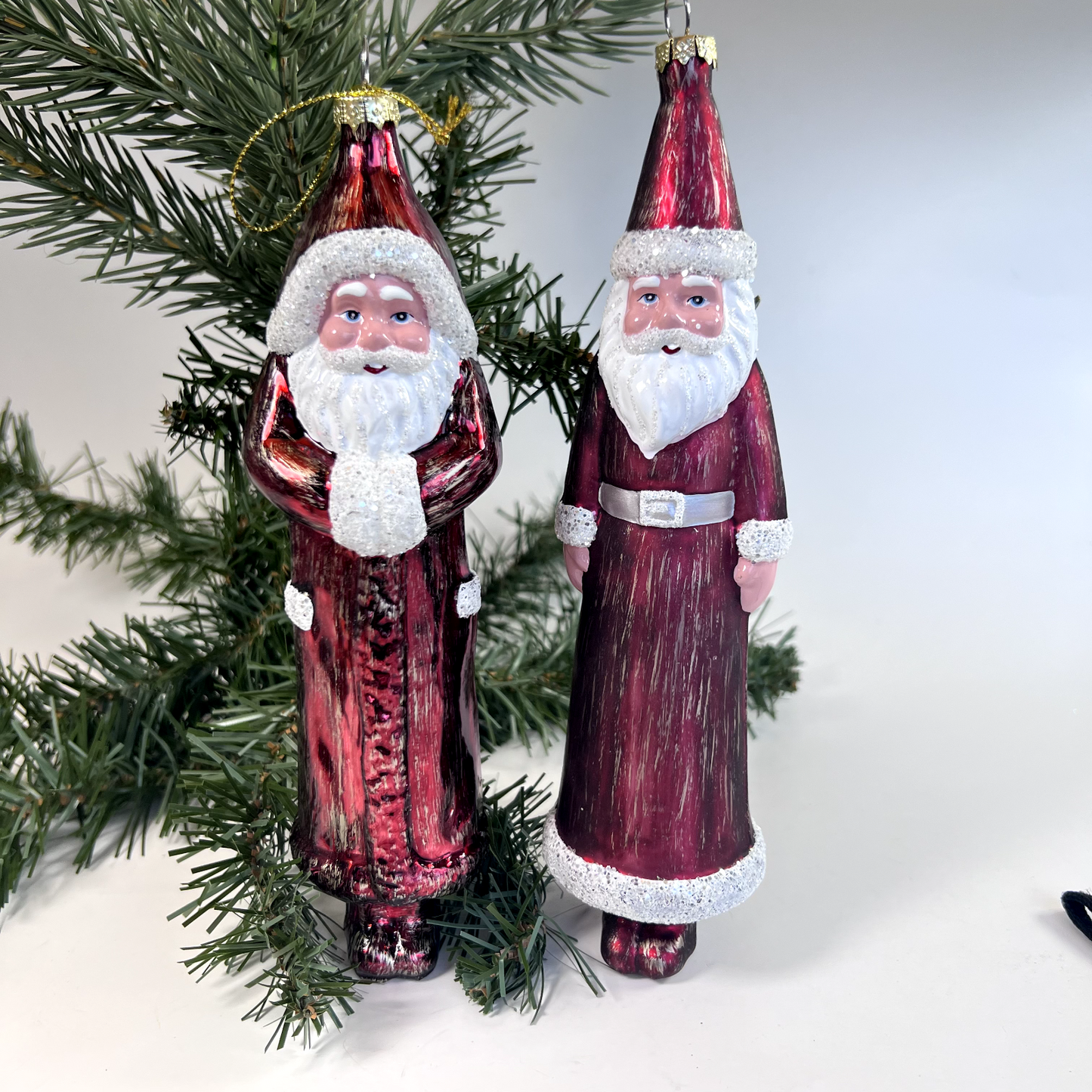 Tall Glass Santa Ornament, Assorted Styles-sold separately