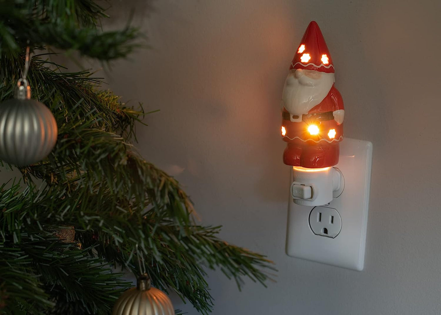 Ceramic Gnome Plug-In Night Light