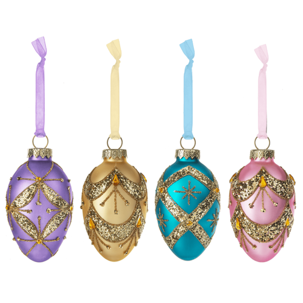 Sparkle Easter Egg-Glass Ornament