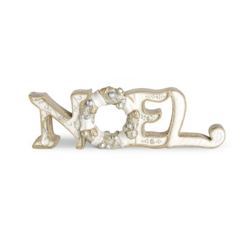 Joy/Noel Tabletop Cutout w/Wreath Motif, each sold separately