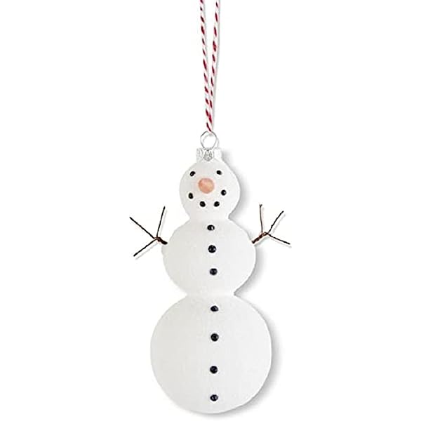 Glass Snowman Ornament with Poseable Limbs