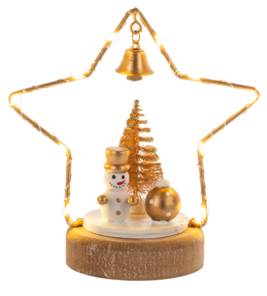 LED Light Up Santa/Snowman in Tree/Star Figurine-Assorted, each sold separately