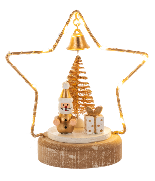 LED Light Up Santa/Snowman in Tree/Star Figurine-Assorted, each sold separately