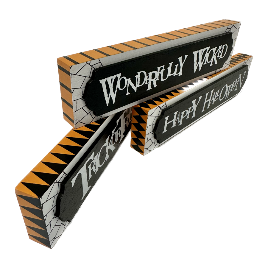 Black White & Orange Halloween Message Sign, sold separately