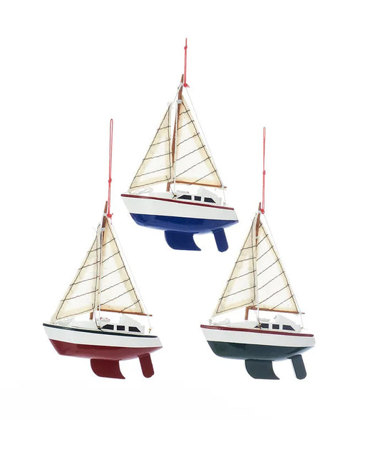 Yacht with Sails Ornament-Assorted, sold seperately