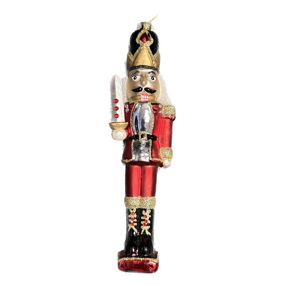 Glass Nutcracker Ornament-Assorted Colors, sold separately