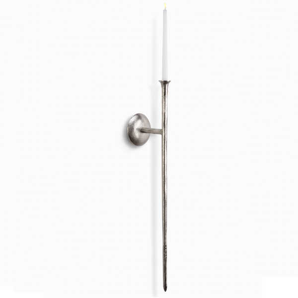Silver Taper Wall Sconce