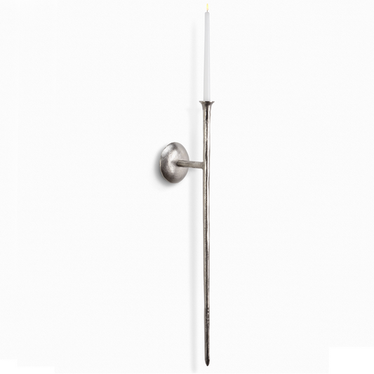 Silver Taper Wall Sconce