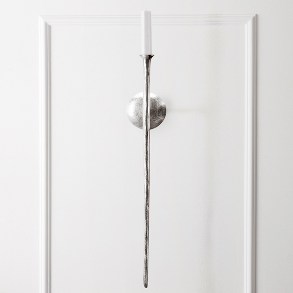 Silver Taper Wall Sconce