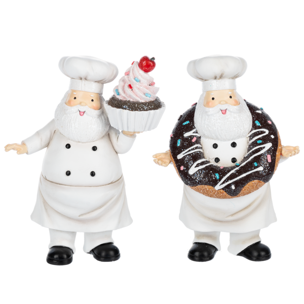 Baker Santa Figurines-Assorted, each sold seperately