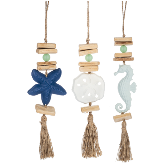Painted Coastal Icon Ornament-Assorted Styles, sold separately