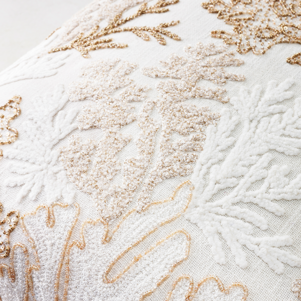 Beaded Coral Pillow