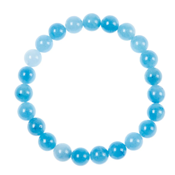 Blue Aquamarine Stretch Bracelet