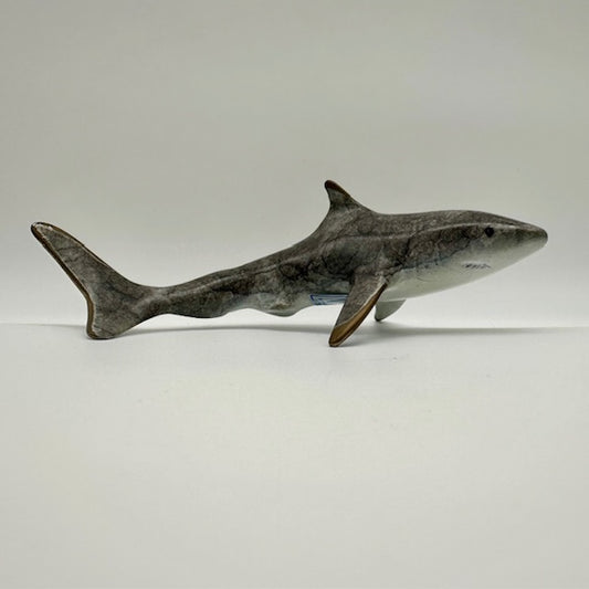 Brass Shark Sculpture