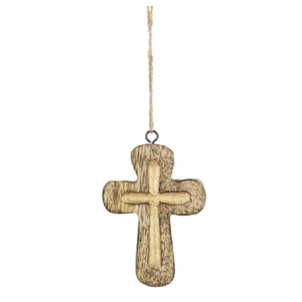 Carved Wood Cross Ornament-Assorted Styles, sold separately