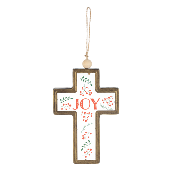 Christmas Text Cross Ornament-Assorted Styles, each sold separately