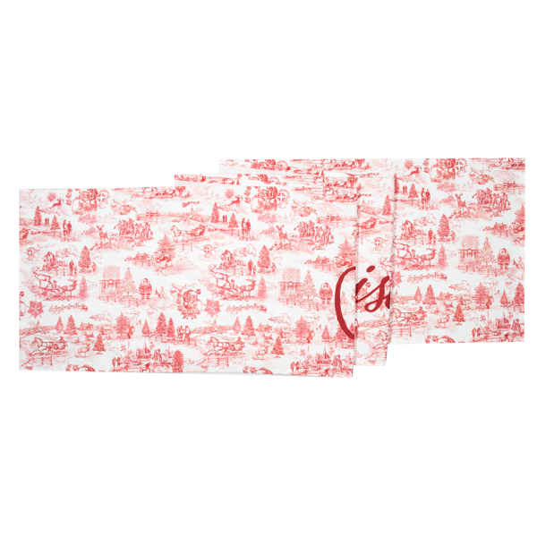 Christmas Toile Table Runner, Assorted Styles, each sold separately