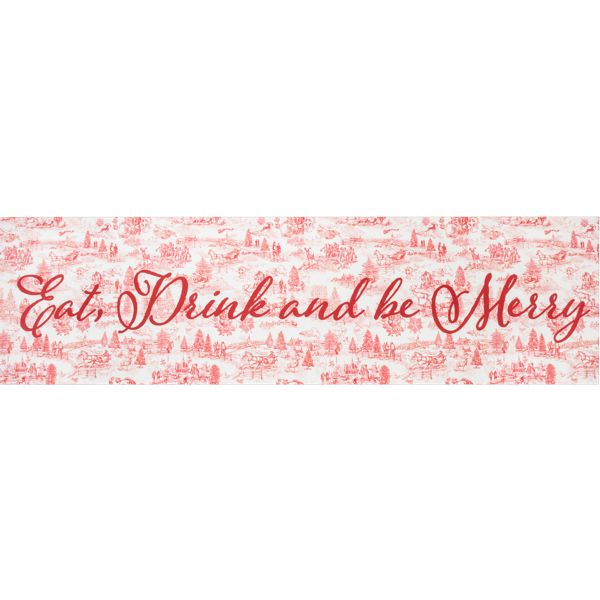 Christmas Toile Table Runner, Assorted Styles, each sold separately
