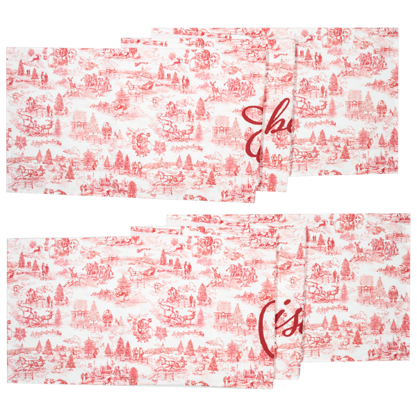Christmas Toile Table Runner, Assorted Styles, each sold separately