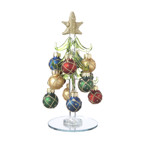 Glass Christmas Tree With Ornaments-Assorted Styles, sold separately
