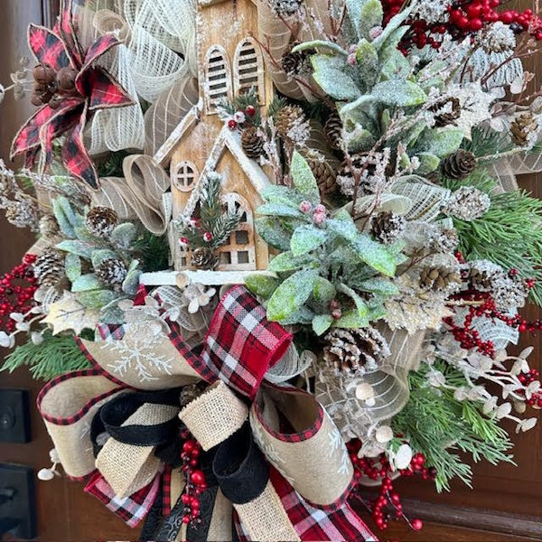 Rustic Church Wreath-Custom Design, Handmade