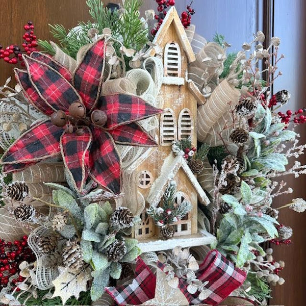Rustic Church Wreath-Custom Design, Handmade