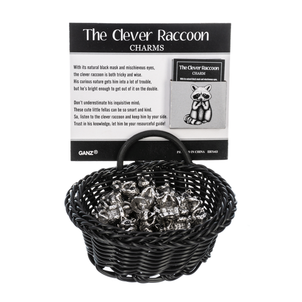 The Clever Raccoon Charm with Insert Card