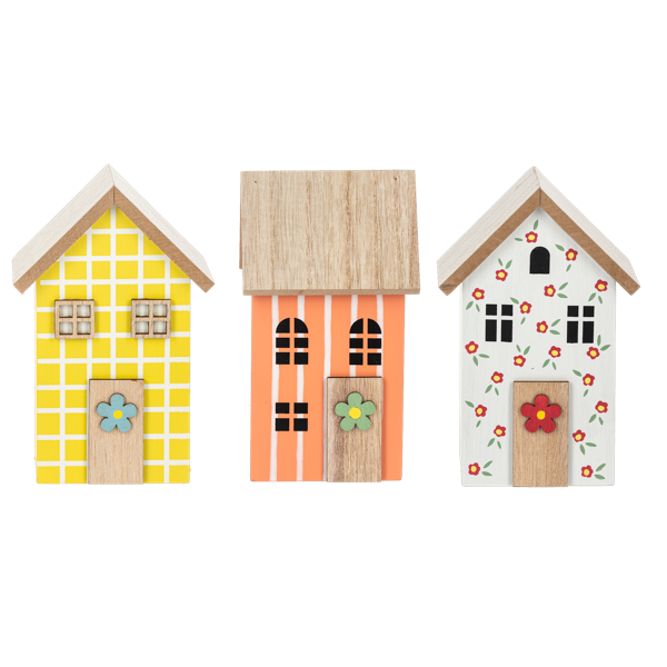 Colorful House Figurine-Assorted, each sold seperately