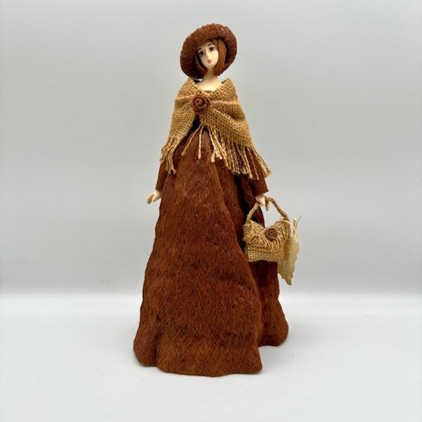 Handcrafted Columbian Corn Husk Fashion Doll-Christina
