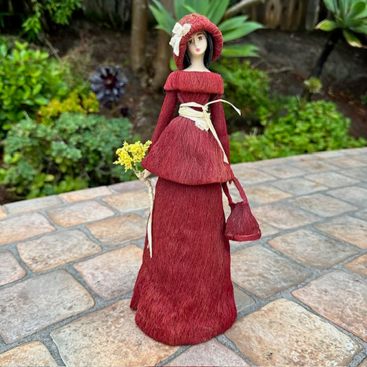 Handcrafted Columbian Corn Husk Fashion Doll-Janetta