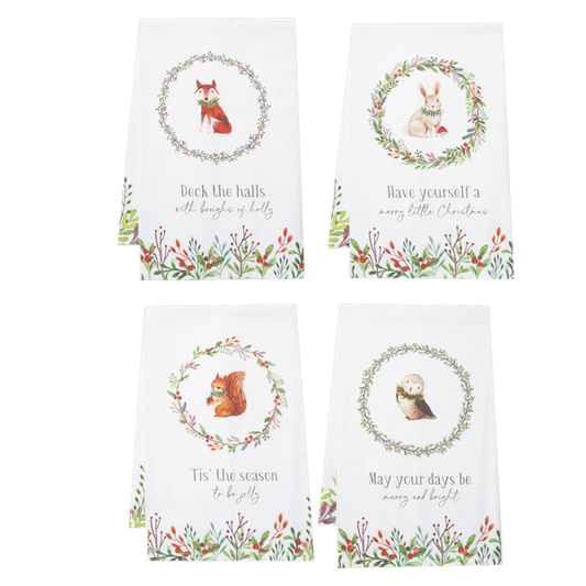 Cottage Critter Tea Towel-Assorted Styles, each sold separately