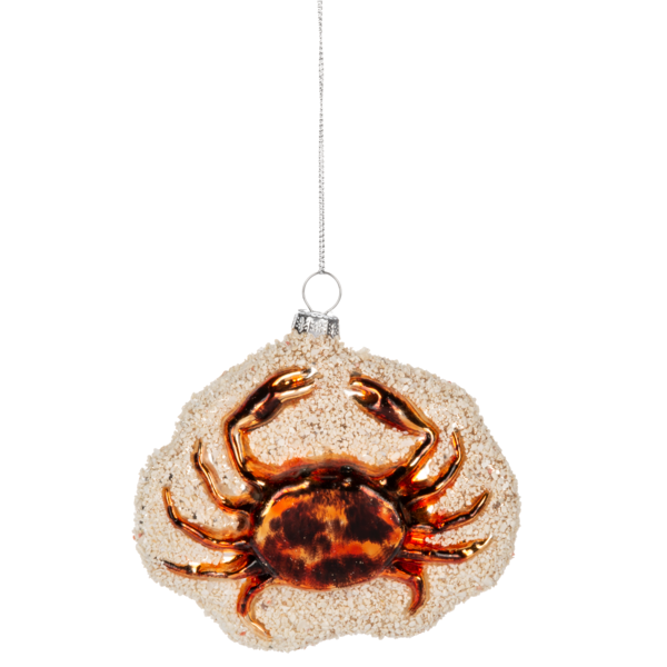 Glass Crab Ornament-Assorted, sold seperately