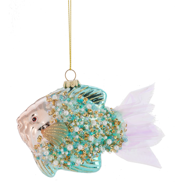 Jewel-Crusted Glass Fish Ornament-Assorted Styles, sold separately