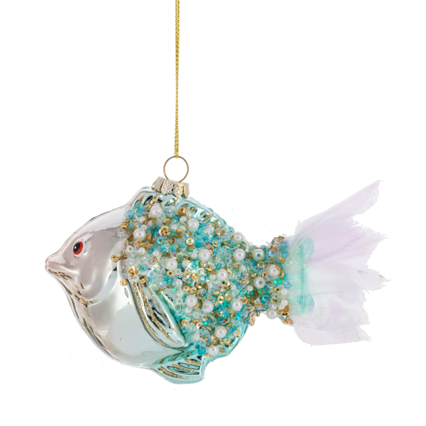 Jewel-Crusted Glass Fish Ornament-Assorted Styles, sold separately