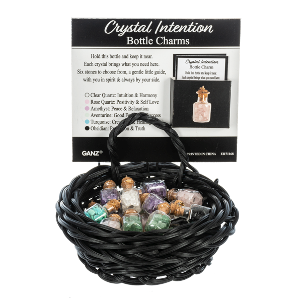 Crystal Intention Bottle Charms-Assorted Gemstones, each sold separately