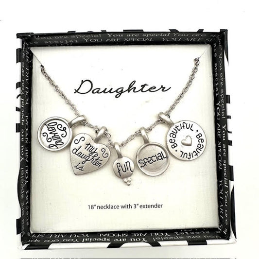 Sentimental Daughter Necklace, Gift Boxed