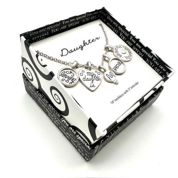 Sentimental Daughter Necklace, Gift Boxed