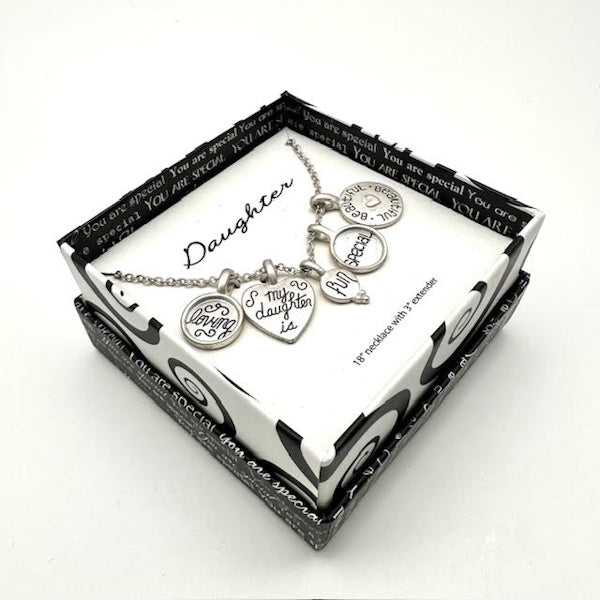 Sentimental Daughter Necklace, Gift Boxed
